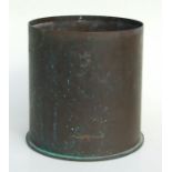 A WW1 Imperial German brass artillery mortar shell case. Diameter at the base 23.5cms (9.25ins) by
