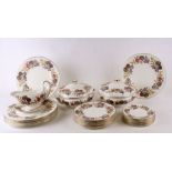 A Wedgwood Lichfield pattern part dinner service to include tureens and covers together with a set