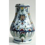 An Italian maiolica water fountain (possibly 18th century), 40cms high.