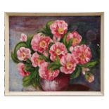 Early 20th century school - Still Life of Flowers in a Vase - oil on board, framed, 45 by 37cms.