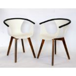 A pair of retro style tub chairs (2)