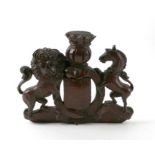 An 18th / 19th century carved oak heraldic crest, 15cms high.Condition Reportgeneral wear, it has