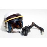 A 1960's Royal Airforce flying helmet Mk 2AA, with oxygen mask and carry case.Condition ReportHelmet