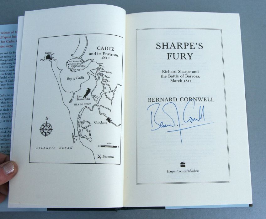 Cornwell (Bernard) - Sharpe's Fury, Sharpe's Escape, Sharpe's Havoc, all signed by the author; - Image 3 of 3