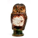 A large Chelsea pottery owl figure by Frank Spindler, 32cms high.Condition ReportVery minor nibbling