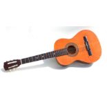 A six-string acoustic guitar, 92cms long.