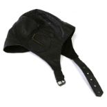 A leather flying hat.