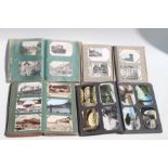 A large collection of antique and later postcards including real photographic postcards.