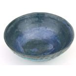 A Catriona McLeod Studio pottery bowl, initialled to the underside, 25cms diameter.