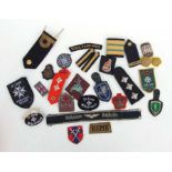 An assortment of 20th century Military cloth badges