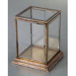 A silver mounted glass vitrine or display box, London 1914, 13cms high.Condition Reportthree of