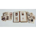A collection of Victorian Carte de Visite photographs, loose and in a complete album.