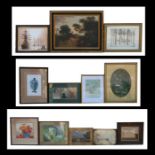 A quantity of assorted pictures and prints, various subjects to include drawings and watercolours.