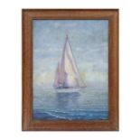 Whitelocke, (20th Century British) 'Veronique R.Y.S.' Yacht in full sail, oil on canvas, signed