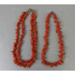 Two stick coral necklaces (2).