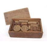 A set of Victorian wooden architectural toy building blocks, cased.Condition Reportbox size 38 by 22