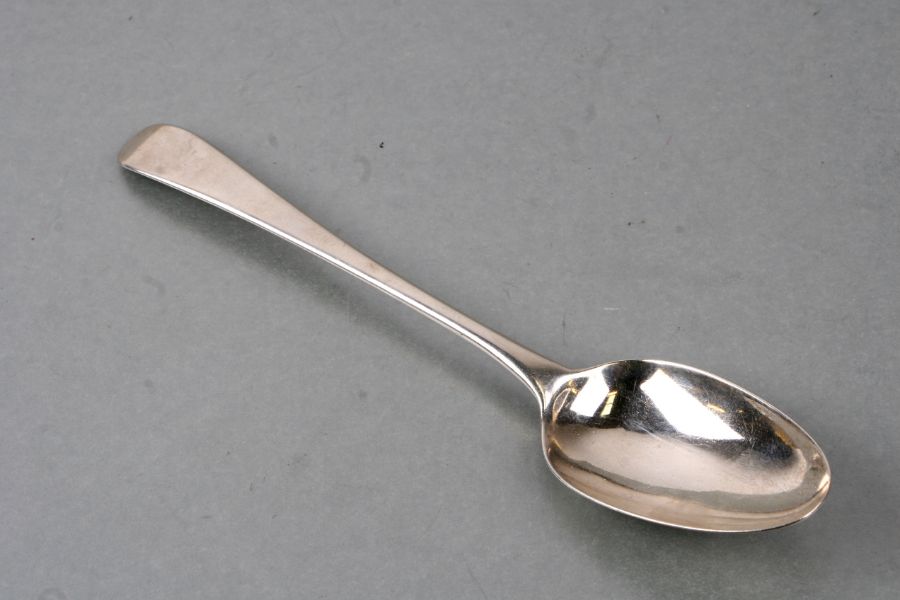 A George III silver old English pattern spoon, Thomas Chawner, London 1776, 66g.