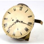 A 19th century bracket clock, the 20cm diameter porcelain dial with Roman numerals, fitted with an