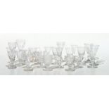 A quantity of 19th century and later glassware, to include custard cups, wine glasses and a boxed