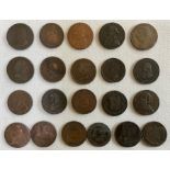 18th century Halfpenny tokens – Cornwall, Wales, Wellington, Thames & Severn, Vigornia & others (