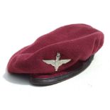 A circa 1967 Compton & Webb Parachute Regiment beret.