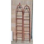 A pair of square metal garden obelisks, 192cm high Condition Reportsolid metal construction not