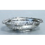 A late Victorian pieced silver dish, London 1901. 11cm diameter. 64g