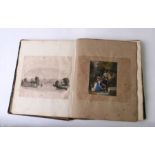 An 1832 scraps album, property of Amelia Elizabeth Sharp, containing writing, watercolours and