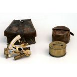Naval Interest. A brass pocket sextant, cased; and another similar (2).