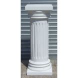 A large painted pine column, 108cms high.