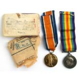 A WWI medal pair named to 'PTE w. L. Smith. Wiltshire Regiment 22536'.