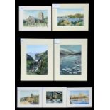 Ronald Homes (modern British) - a quantity of watercolours, pastels and prints, various subjects