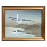 Ronald Homes (modern British) - Back to Base - oil on board, signed lower right, framed, 40 by