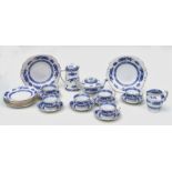 A Cauldon Blue Dragon part tea set; together with an Art Deco Shelley part tea set and other