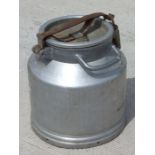 A 5 gallon aluminium milk churn, 32cms diameter.