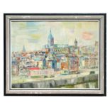 McAssey - A Parisian Street Scene - oil on board, signed and dated '62 lower left, framed, 84 by