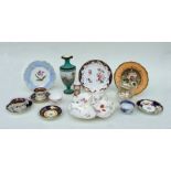 A quantity of 19th century and later ceramics to include a Samson tea bowl; a Worcester tea bowl,