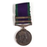 An Elizabeth II General Service medal with Northern Ireland and South Arabia clasps, to '2/Lt.N.C.