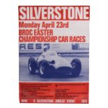 An original 1973 April 23rd BRDC Easter Championship Car Races poster, organised by the BRDC, 42