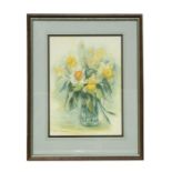 Daphne Lindsay (modern British) - Still Life of Daffodils in a Vase - signed and dated '94 lower