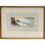 William Stewart (1882-1953) stormy seascape, signed lower right corner, watercolour, framed and