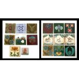 A quantity of late Victorian and Edwardian decorative pottery tiles to include Minton examples, each
