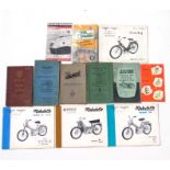 Motorcycle ephemera to include Motobecane Mobylette types 92 and 92N brochure, other Mobylette