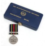 A Gloucester Regiment Tercentenary medal, cased.