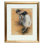 G W Williams - A Ballet Dancer in the Manner of Degas - pastel, signed lower right, framed & glazed,