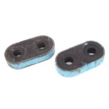 A pair of Bugatti type 35 elephant hide suspension bushes, 14cms wide (2).