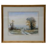 C B Gallafent - Bright Morning - signed lower left, watercolour, framed & glazed, 32 by 25cms.