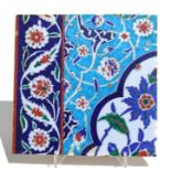 A Turkish / Iznik style tile, 28 by 28cms.