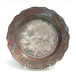 A Persian / Iznik tinned copper dish, 34cms diameter.