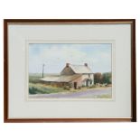 Ronald Homes (modern British) - A Cornish Cottage - watercolour, signed lower right, framed &